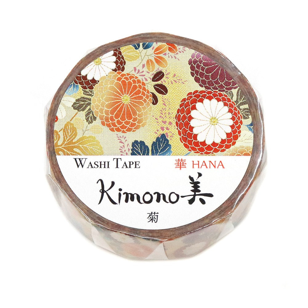 Kimono-bi Washi Tape, Chrysanthemum 15 mm