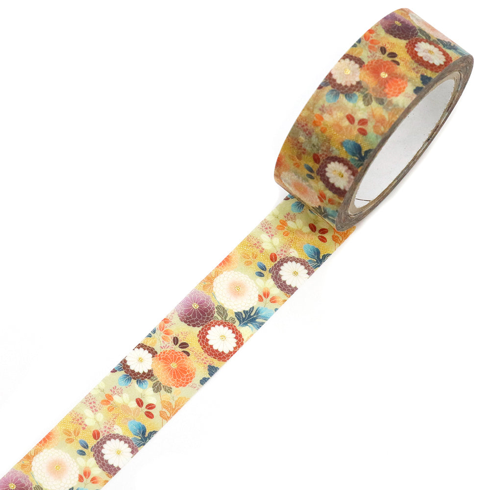 Kimono-bi Washi Tape, Chrysanthemum 15 mm — product image 2