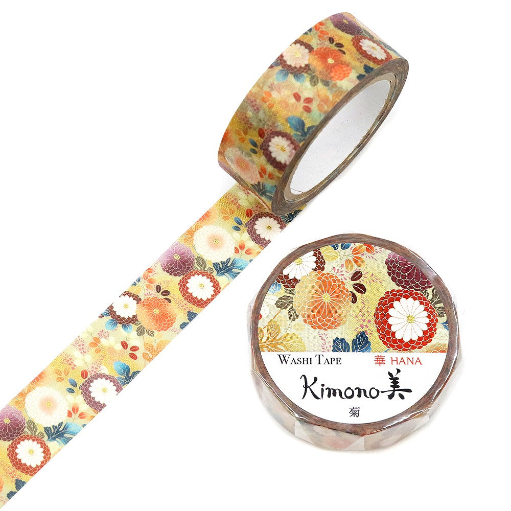 Kimono-bi Washi Tape, Chrysanthemum 15 mm — product image 3