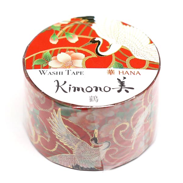 Kimono-bi Washi Tape, Crane 25 mm