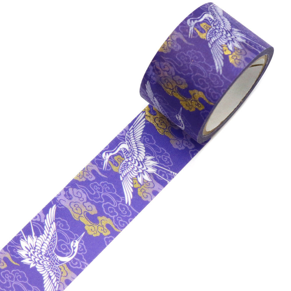 Kimono-bi Washi Tape, Cranes and Clouds 25 mm — product image 2