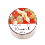 Kimono-bi Washi Tape, Cranes and Snow Rings 25 mm
