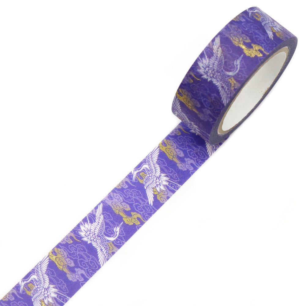 Kimono-bi Washi Tape, Cranes in Clouds 15 mm — product image 2