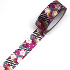 Kimono-bi Washi Tape, Diagonal Stripes and Cherry Blossoms 15 mm — product image 2