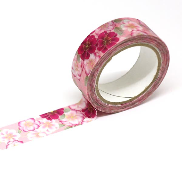 Kimono-bi Washi Tape, Double Cherry Blossoms 15 mm — product image 2