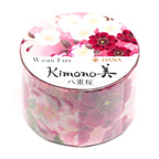 Kimono-bi Washi Tape, Double Cherry Blossoms 25 mm