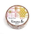 Kimono-bi Washi Tape, Flower Lattice 15 mm