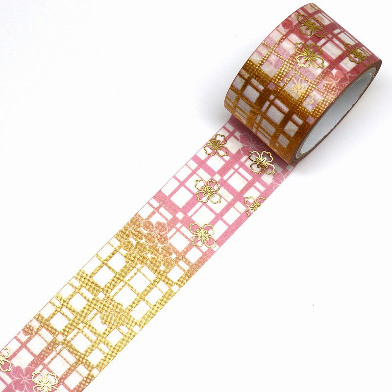 Kimono-bi Washi Tape, Flower Lattice 25 mm — product image 2