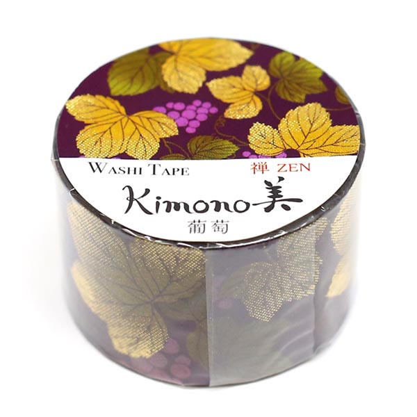 Kimono-bi Washi Tape, Grapes 25 mm