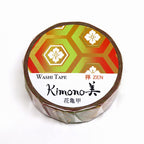 Kimono-bi Washi Tape, Hana-Kikko Hexagons 15 mm