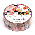 Kimono-bi Washi Tape, Ichimatsu and Tachibana 15 mm