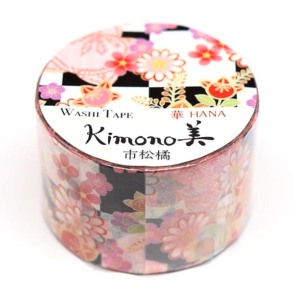 Kimono-bi Washi Tape, Ichimatsu and Tachibana 25 mm