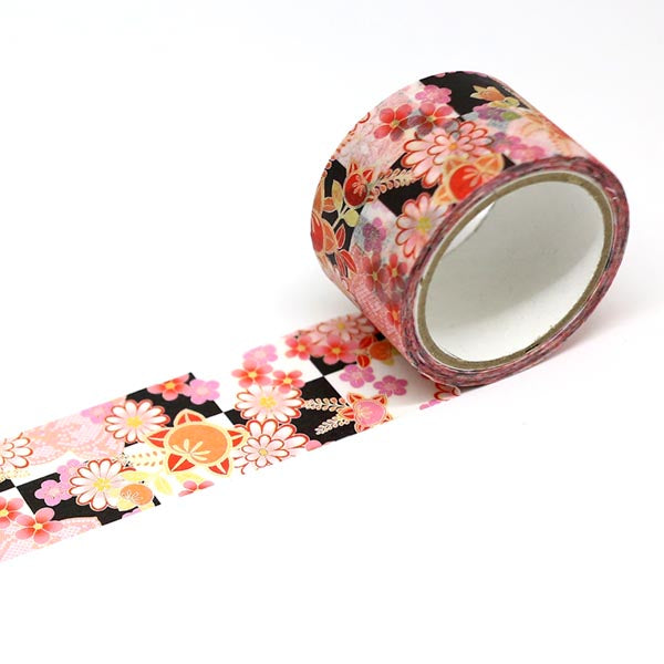 Kimono-bi Washi Tape, Ichimatsu and Tachibana 25 mm — product image 2