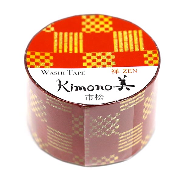 Kimono-bi Washi Tape, Ichimatsu Check 25 mm