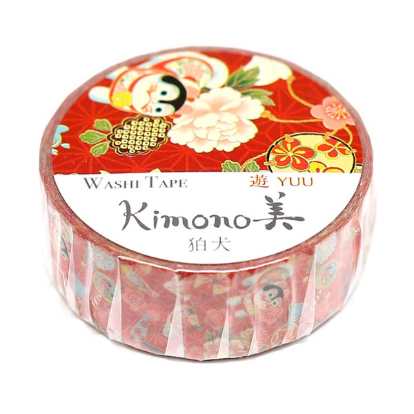 Kimono-bi Washi Tape, Komainu Guardian Dogs 15 mm