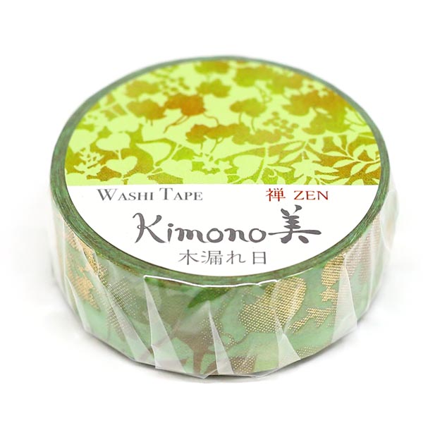 Kimono-bi Washi Tape, Komorebi Sunlight 15 mm