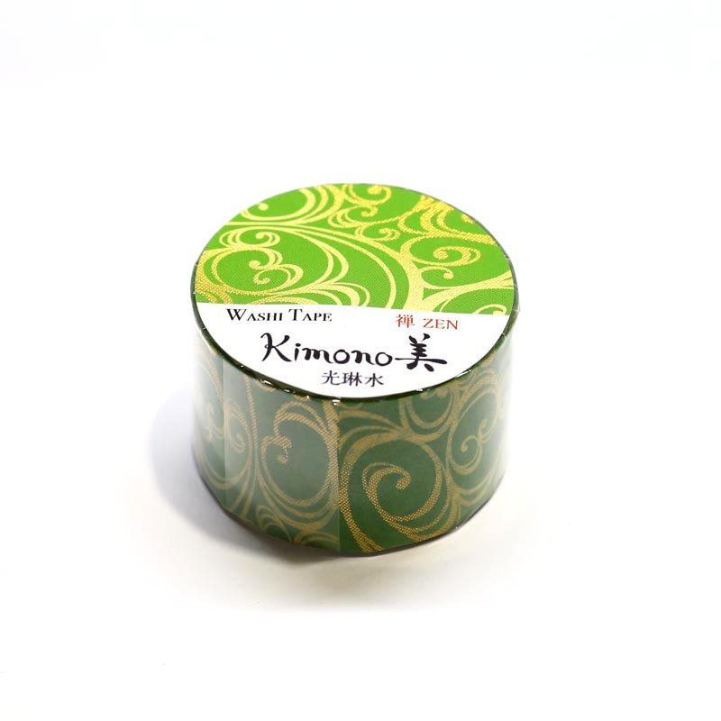 Kimono-bi Washi Tape, Korin Flowing Water 25 mm