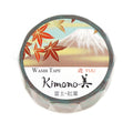 Kimono-bi Washi Tape, Mt. Fuji and Autumn Leaves 15 mm