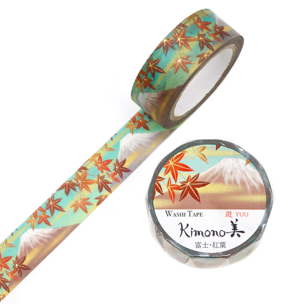Kimono-bi Washi Tape, Mt. Fuji and Autumn Leaves 15 mm — product image 3