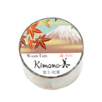 Kimono-bi Washi Tape, Mt. Fuji and Autumn Leaves 25 mm