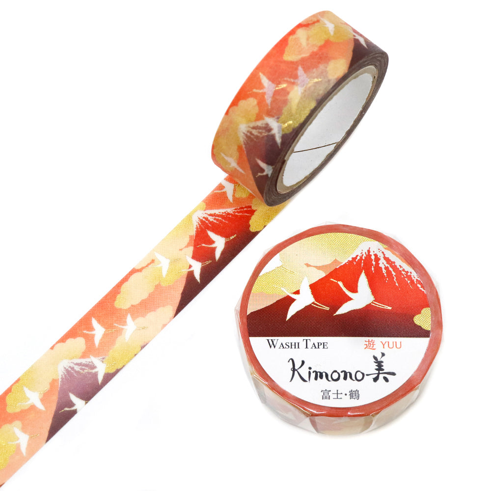 Kimono-bi Washi Tape, Mt. Fuji and Crane 15 mm — product image 3