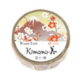 Kimono-bi Washi Tape, Mt. Fuji and Plum 15 mm