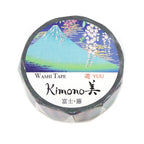 Kimono-bi Washi Tape, Mt. Fuji and Wisteria 15 mm
