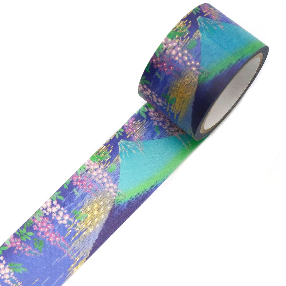 Kimono-bi Washi Tape, Mt. Fuji and Wisteria 25 mm — product image 2