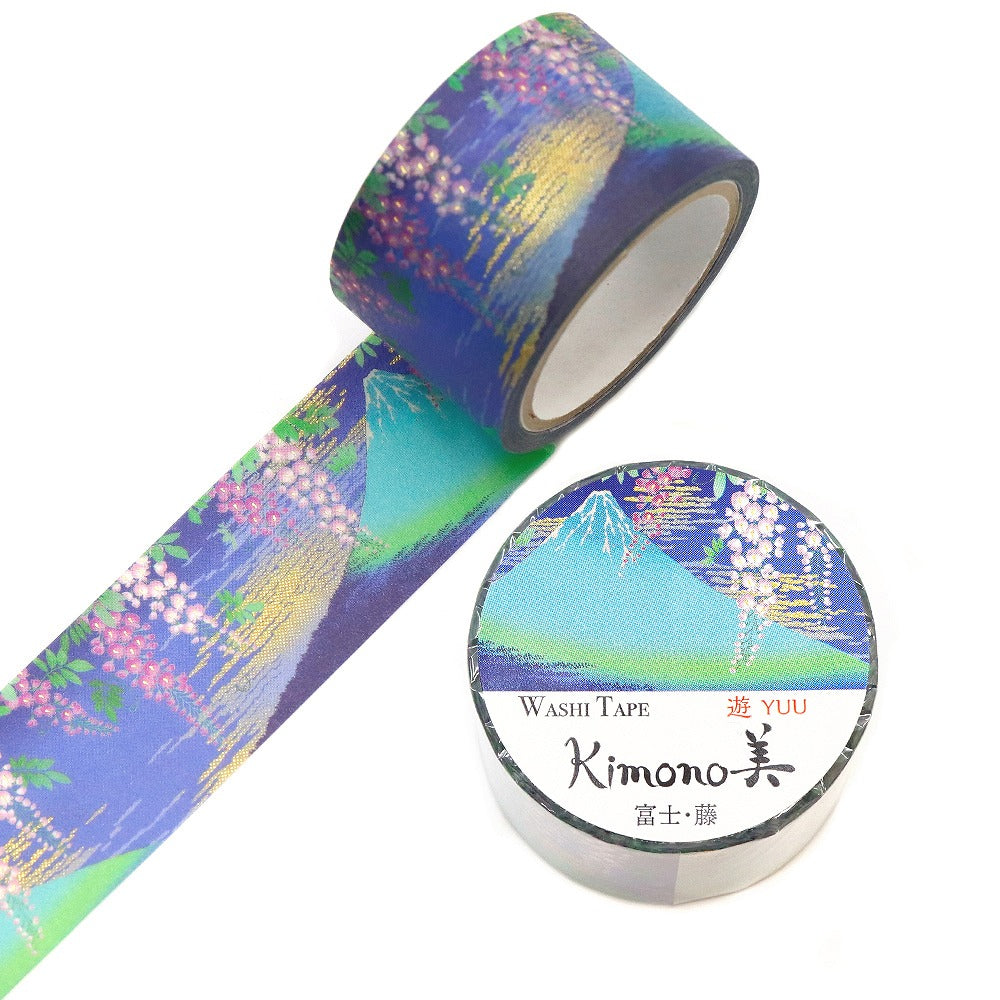 Kimono-bi Washi Tape, Mt. Fuji and Wisteria 25 mm — product image 3
