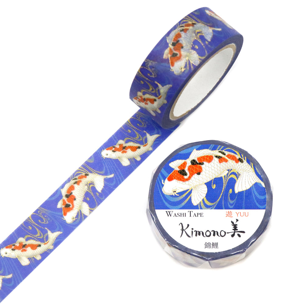 Kimono-bi Washi Tape, Nishikigoi Koi 15 mm — product image 3