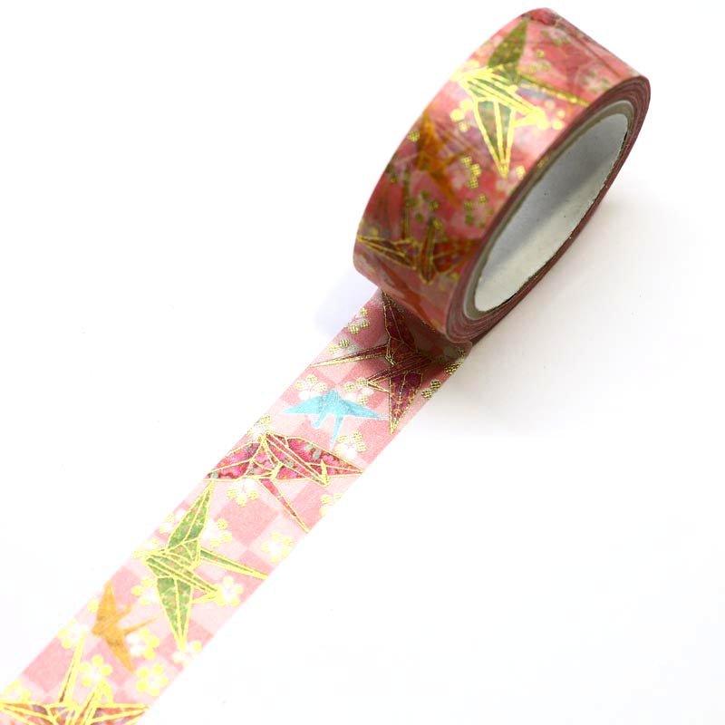 Kimono-bi Washi Tape, Paper Cranes 15 mm — product image 2