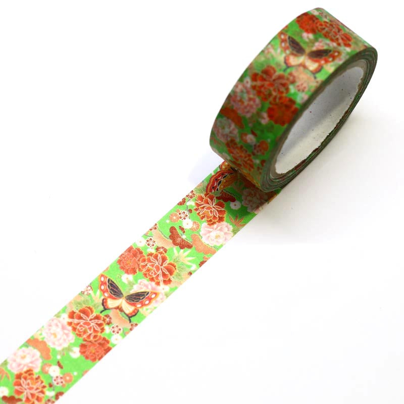 Kimono-bi Washi Tape, Pine, Bamboo, Plum and Butterfly 15 mm — product image 2