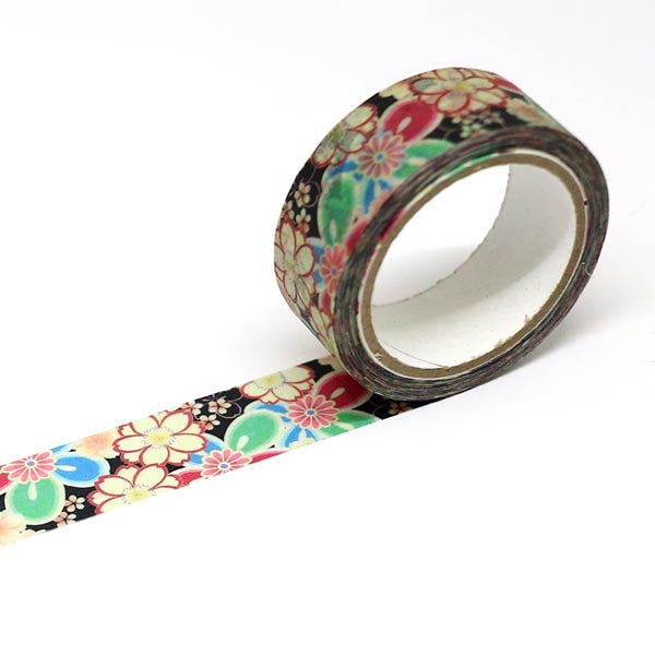 Kimono-bi Washi Tape, Plum and Cherry Blossoms 15 mm — product image 2