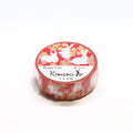 Kimono-bi Washi Tape, Rabbit and Cherry Blossom 15 mm