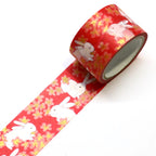 Kimono-bi Washi Tape, Rabbit and Cherry Blossom 25 mm — product image 2