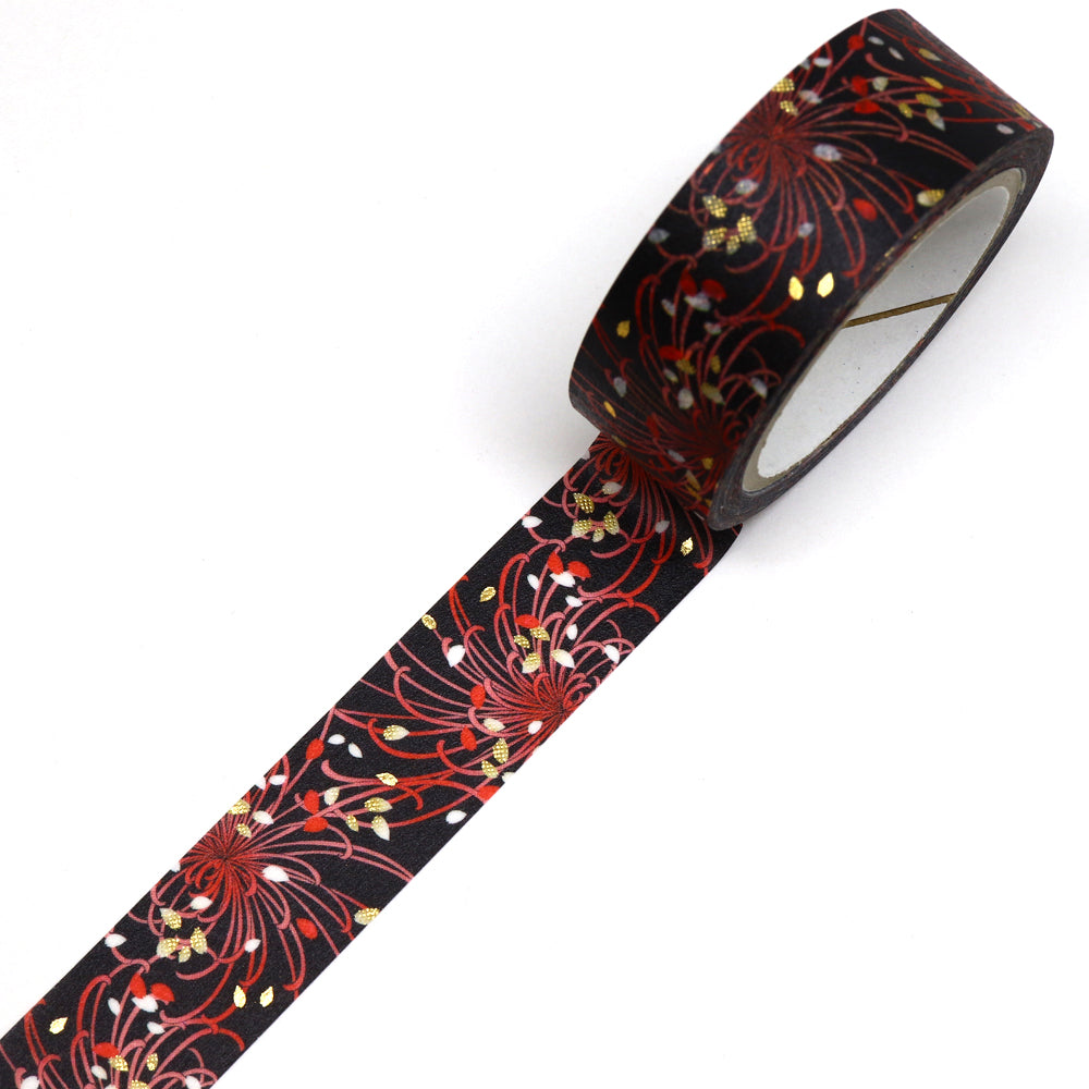 Kimono-bi Washi Tape, Rangiku Chrysanthemums 15 mm — product image 2