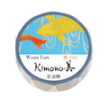 Kimono-bi Washi Tape, Red and Gold Koi 15 mm