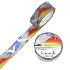 Kimono-bi Washi Tape, Red Fuji and Crane 15 mm — product image 3