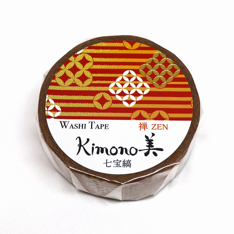 Kimono-bi Washi Tape, Shippo Stripes 15 mm