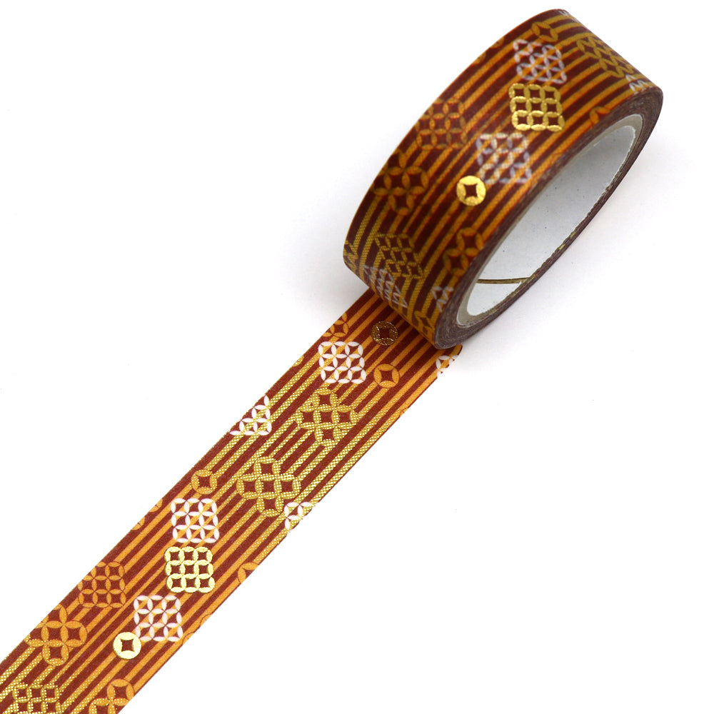 Kimono-bi Washi Tape, Shippo Stripes 15 mm — product image 2