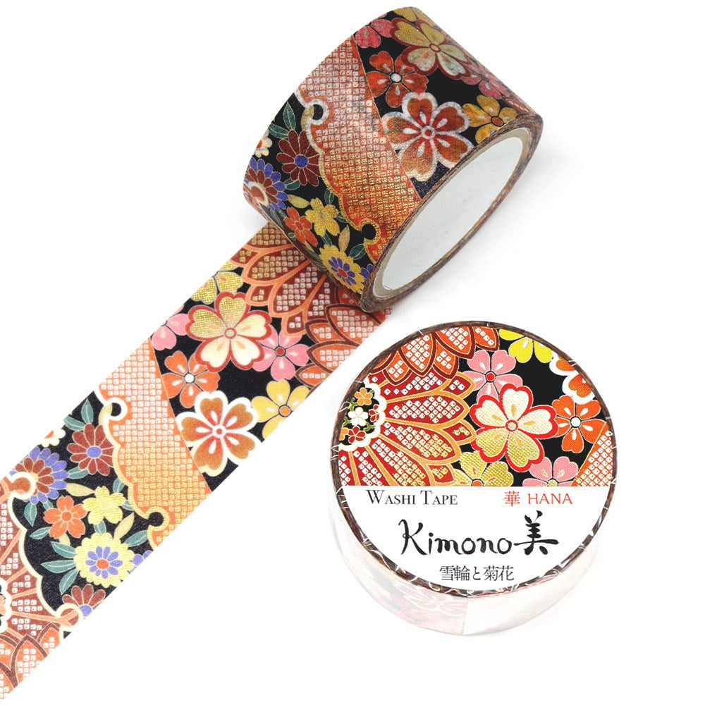Kimono-bi Washi Tape, Snow Rings and Chrysanthemums — product image 4