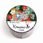 Kimono-bi Washi Tape, Temari and Plum 25 mm