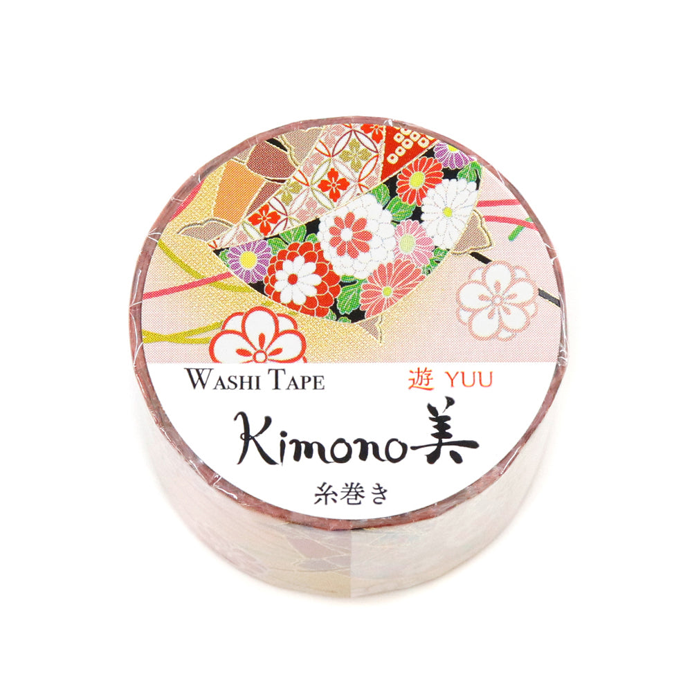 Kimono-bi Washi Tape, Thread Spools 25 mm