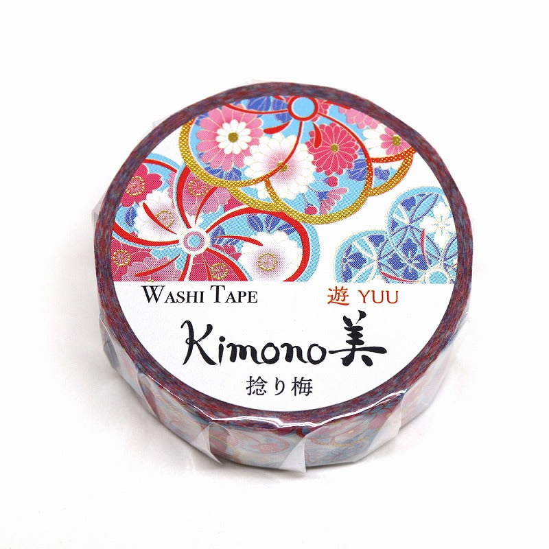 Kimono-bi Washi Tape, Twisted Plum Blossom 15 mm