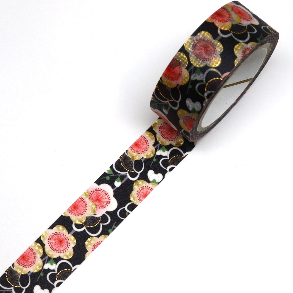 Kimono-bi Washi Tape, White Plum Blossom 15 mm — product image 2