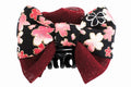Komon Kobo Tulle Double Ribbon Hair Clip Sakura Black