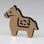 KOMONO Silhouette Mascot, Zodiac Horse