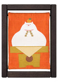 Koyomi Linen Art Frame, Cat Kagami Mochi