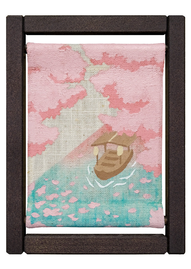 Koyomi Linen Art Frame, Cherry Petal Rafts