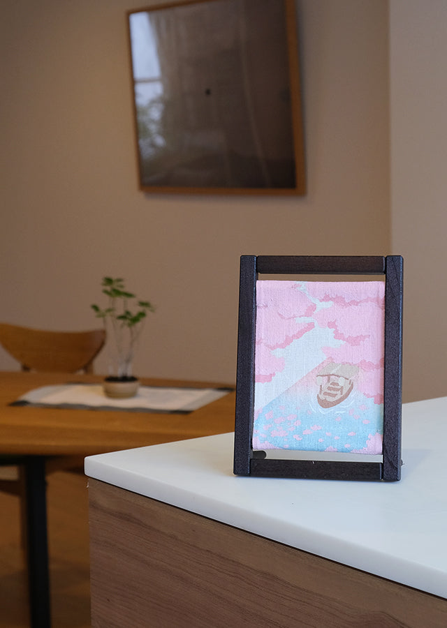Koyomi Linen Art Frame, Cherry Petal Rafts — product image 2